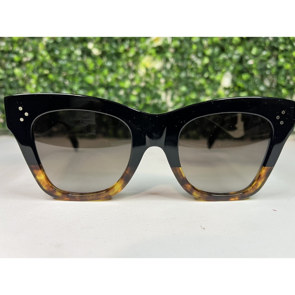 CELIINE CL4004IN 05K Women Black Square Polarized Sunglasses 50-22-150 - Picture 6 of 14